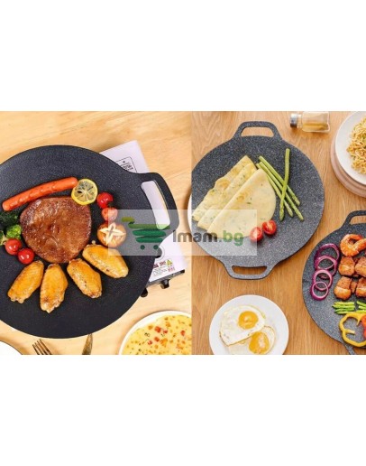 Кръгъл тиган за грил 32см